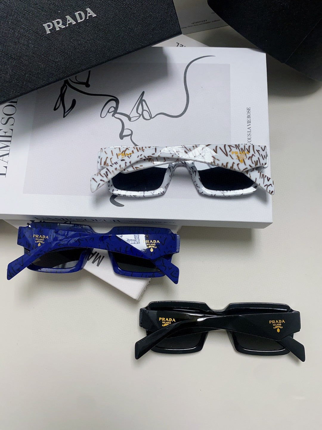 Prada Fashion Blue Lens Sunglasses for Women - 449404 - detail image 8