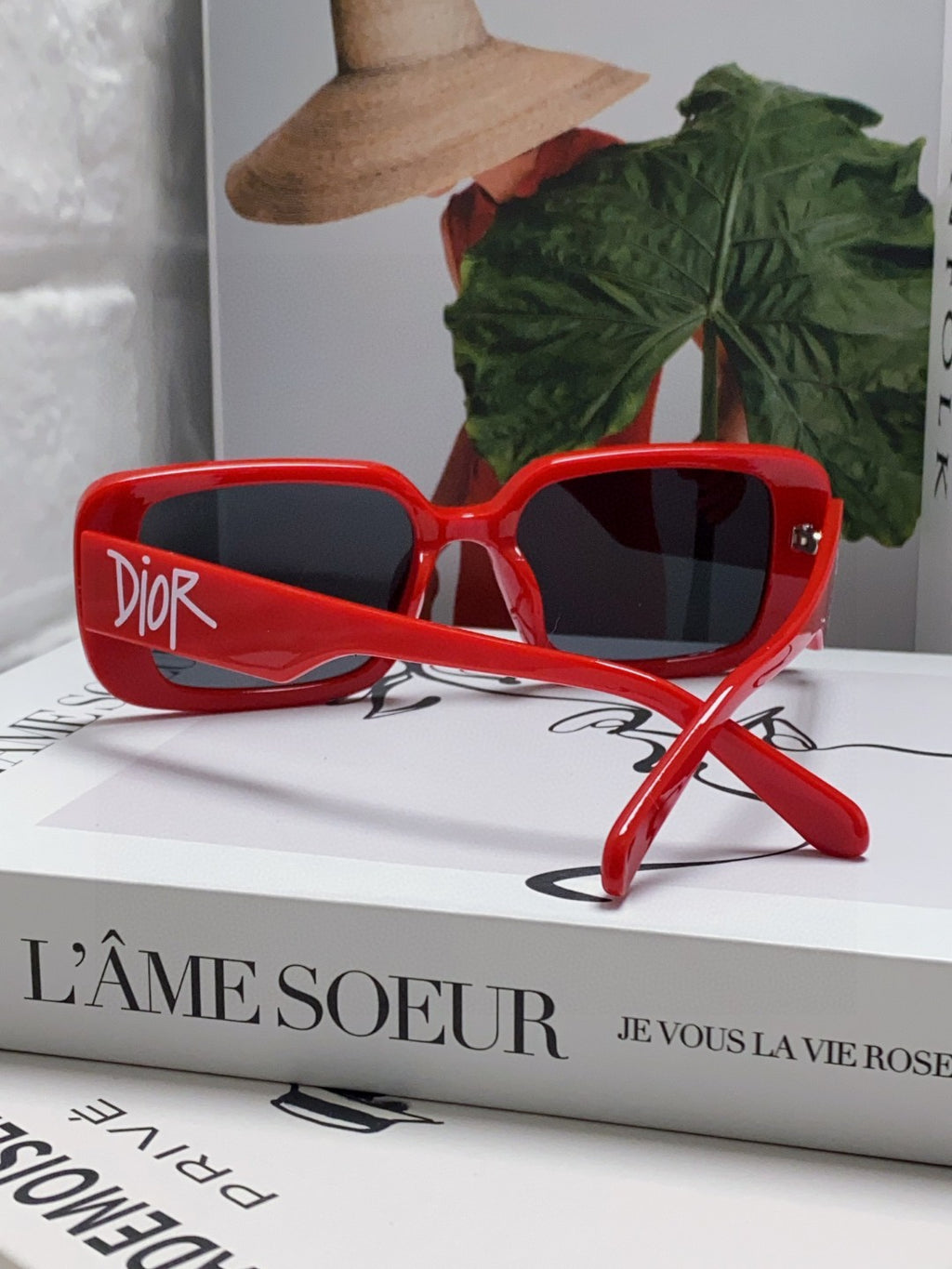 Dior Square Red Lens Sunglasses for Women - 358199 - detail image 2