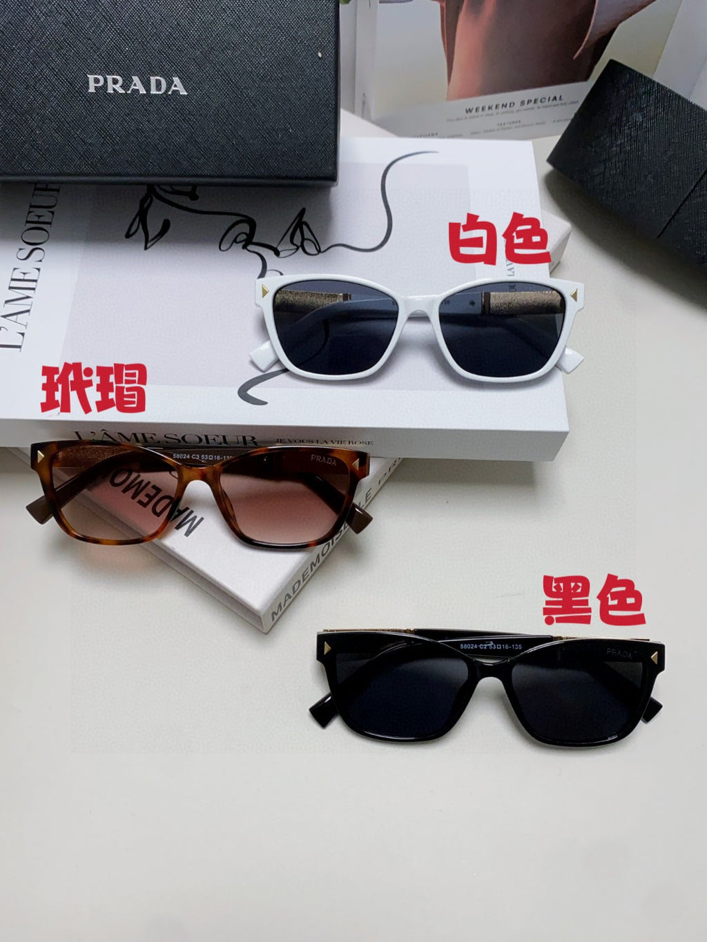 Prada Oversized Gray Lens Sunglasses for Men & Women - 358409 - detail image 2
