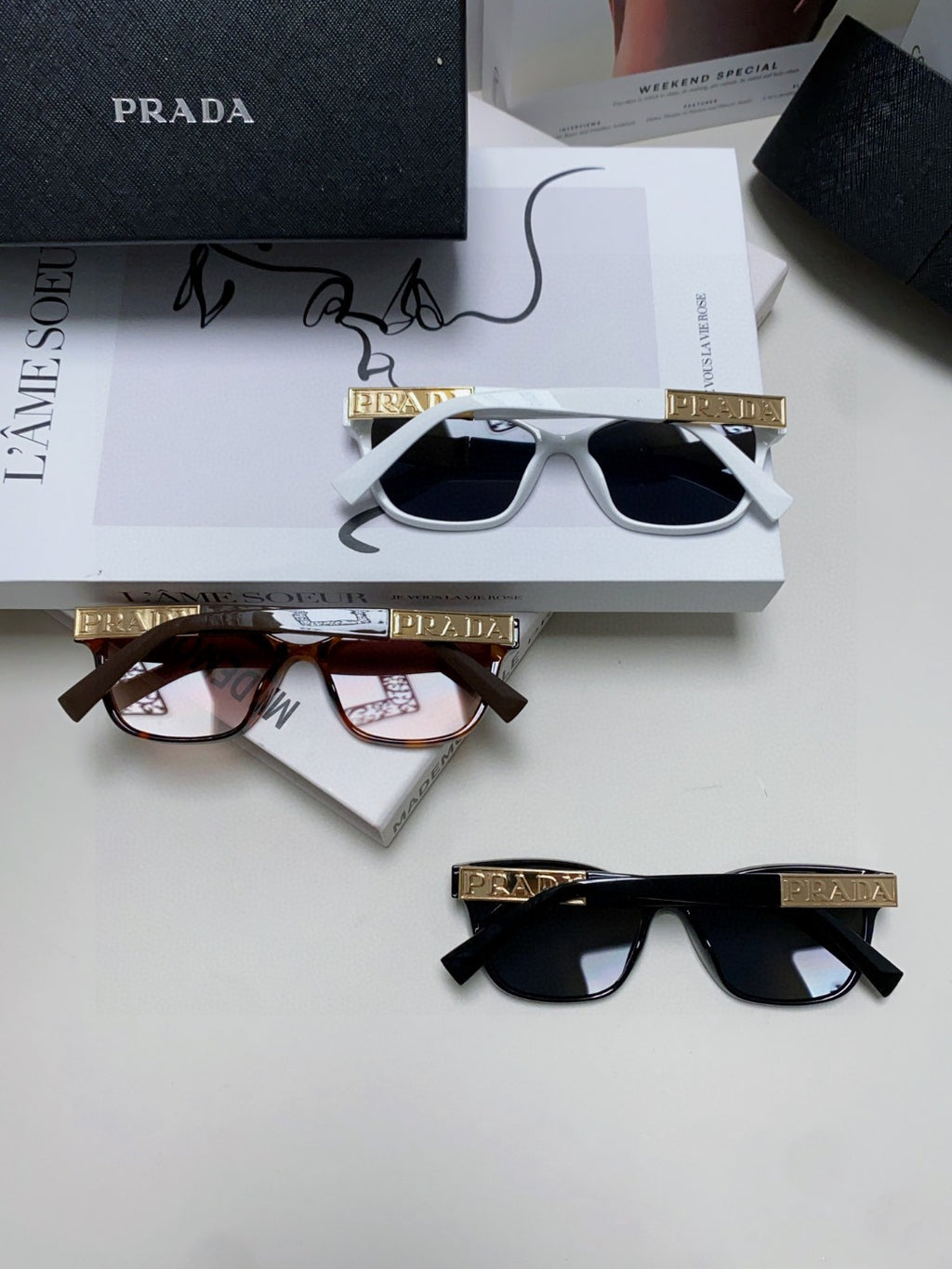 Prada Oversized Silver Lens Sunglasses for Men & Women - 358410 - detail image 8