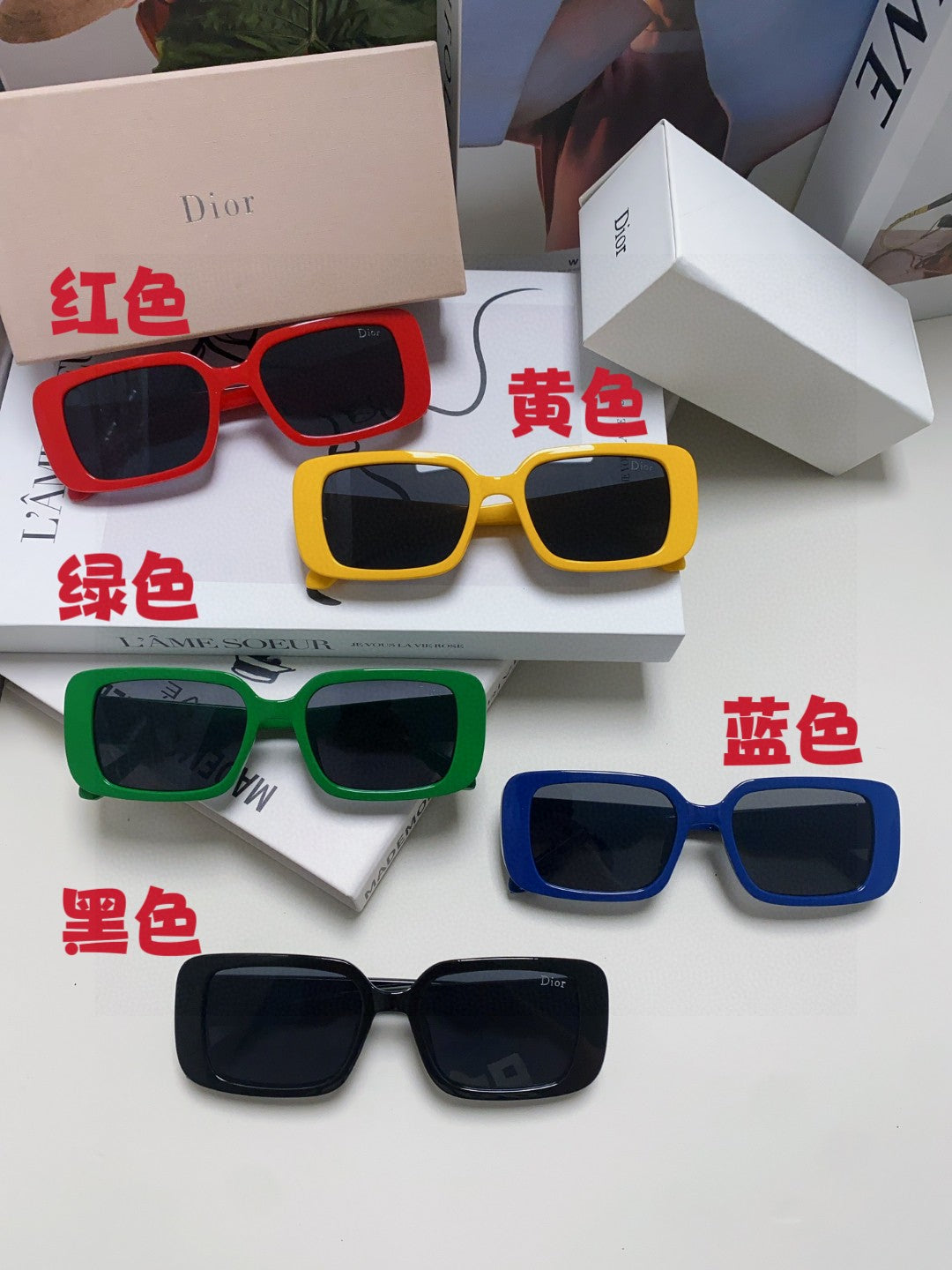 Dior Square Brown Lens Sunglasses for Women - detail image 9