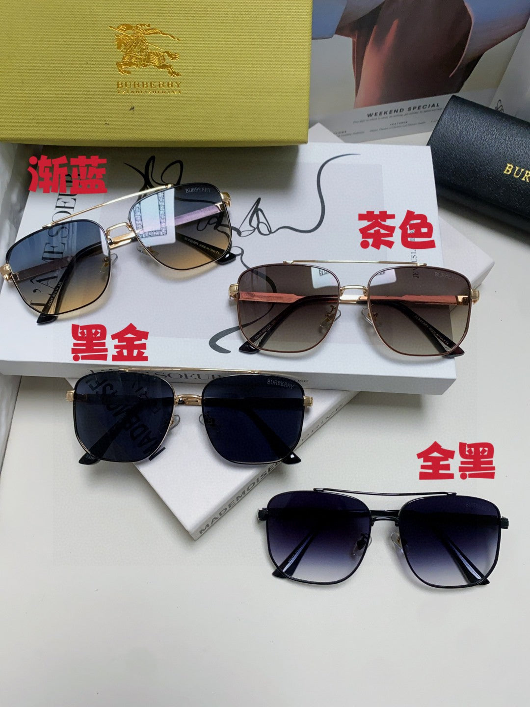 Burberry Polarized Fashion Silver Lens Sunglasses for Men - 432430 - detail image 9