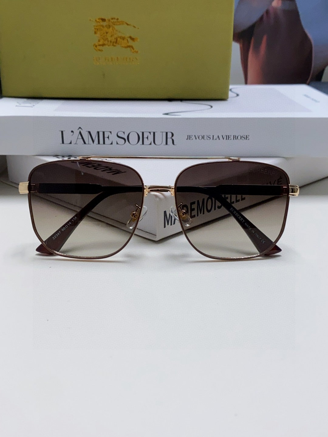 Burberry Polarized Fashion Silver Lens Sunglasses for Men - detail image 5