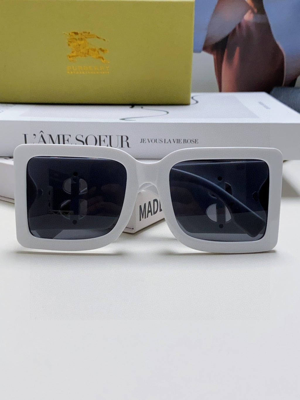 Burberry Oversized Blue Lens Sunglasses for Men & Women - 358600 - detail image 6