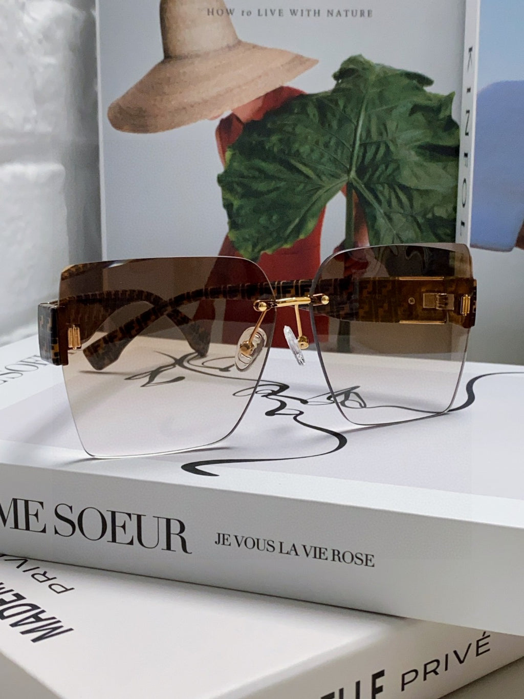 Fendi Polarized Square Brown Lens Sunglasses for Women - 358749