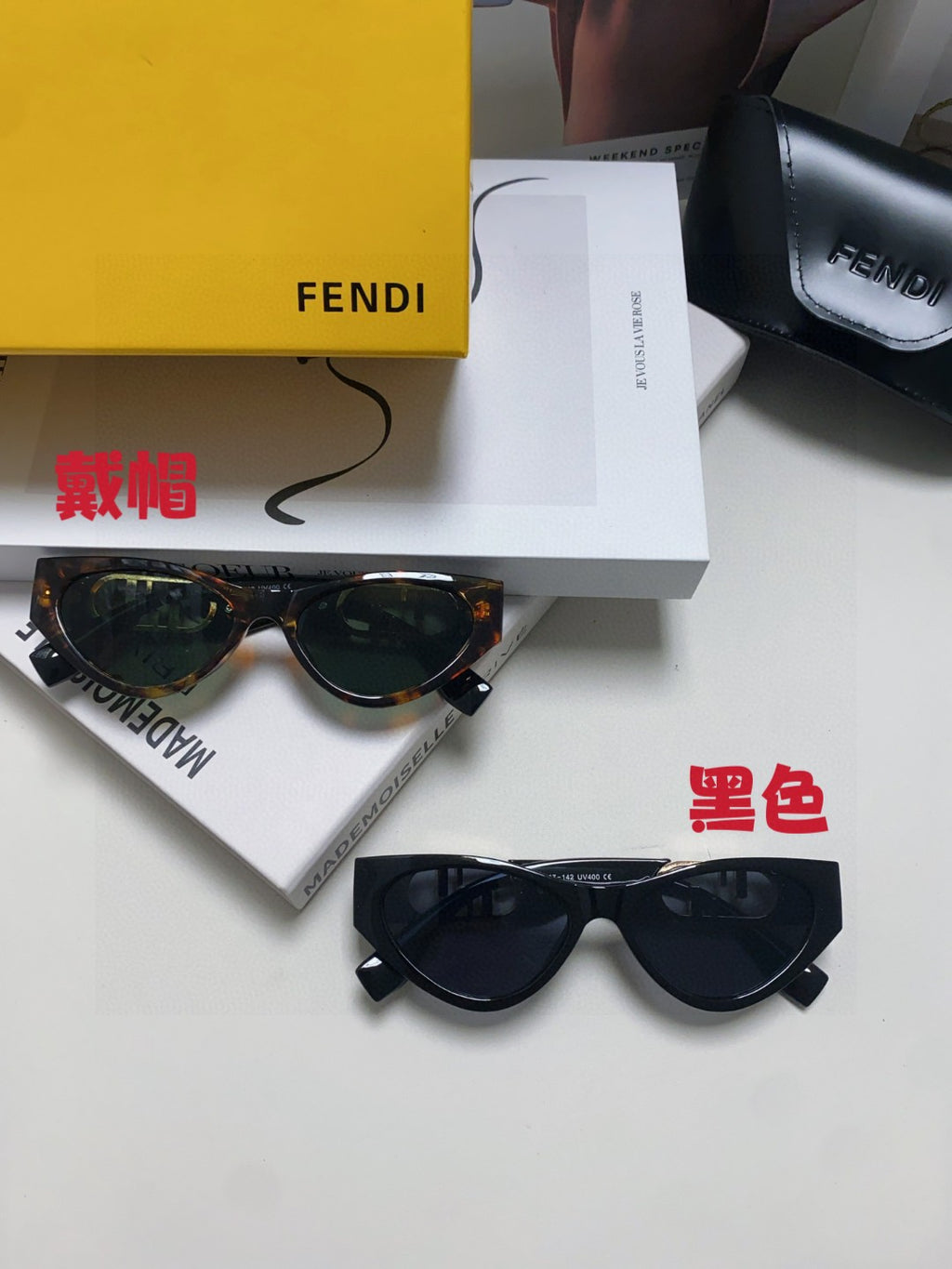 Fendi Metal Cat-Eye Gray Lens Sunglasses for Women - detail image 9