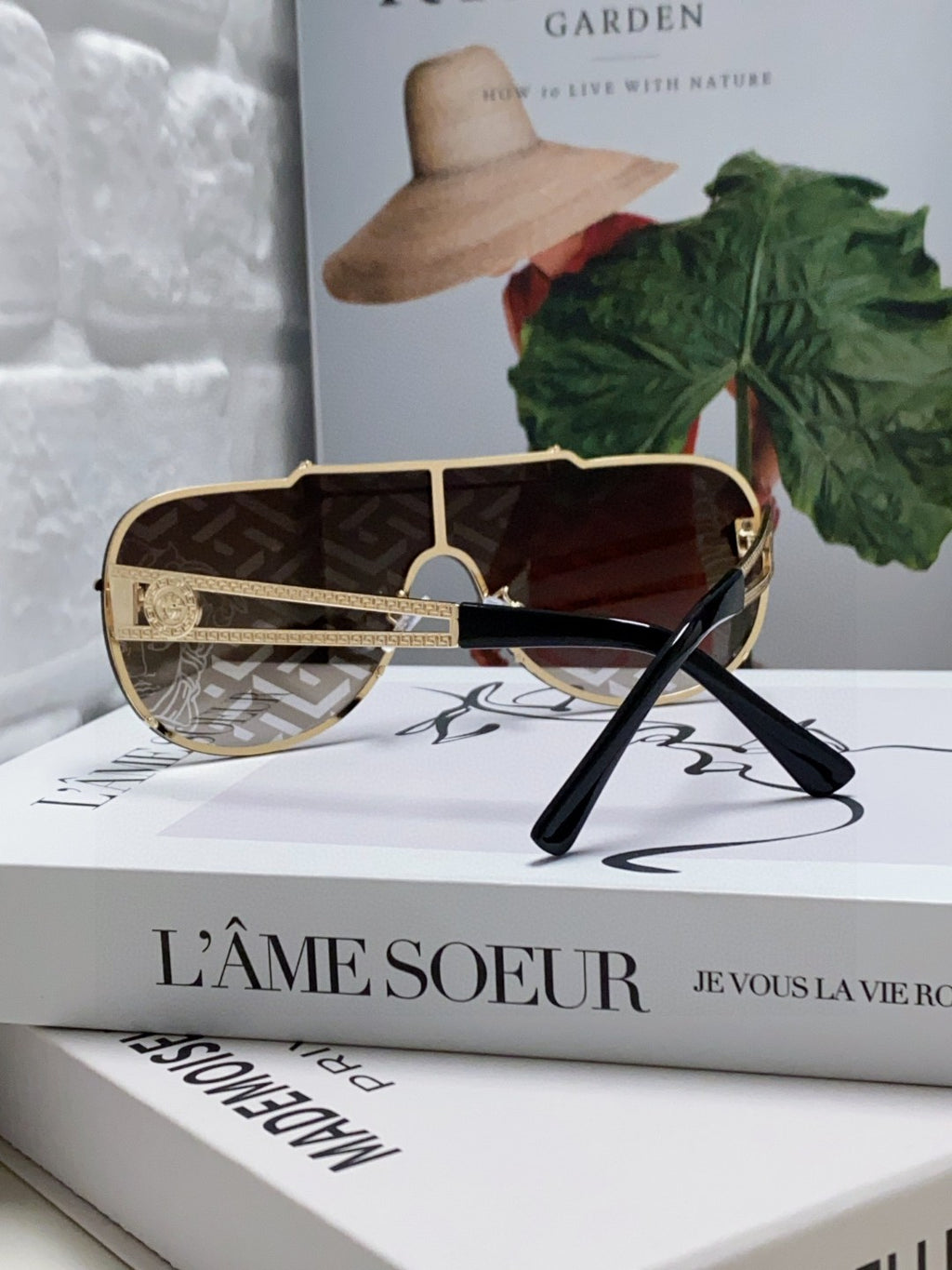 Versace Oversized Gray Lens Sunglasses for Men & Women - 432786 - detail image 2