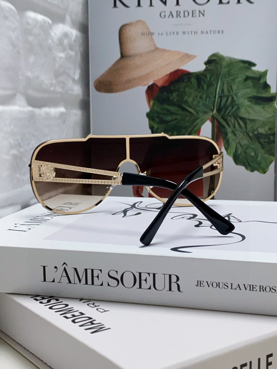 Versace Oversized Gray Lens Sunglasses for Men & Women - 432788