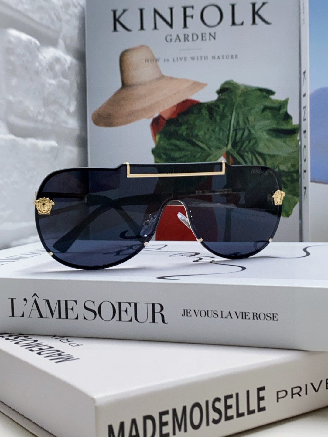 Versace Oversized Black Lens Sunglasses for Men & Women - 358774