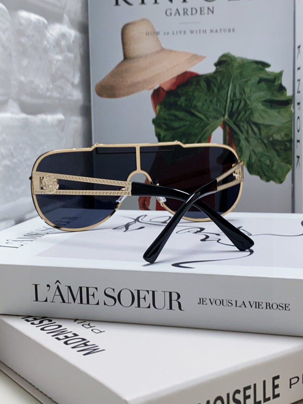Versace Oversized Black Lens Sunglasses for Men & Women - 358774 - detail image 2