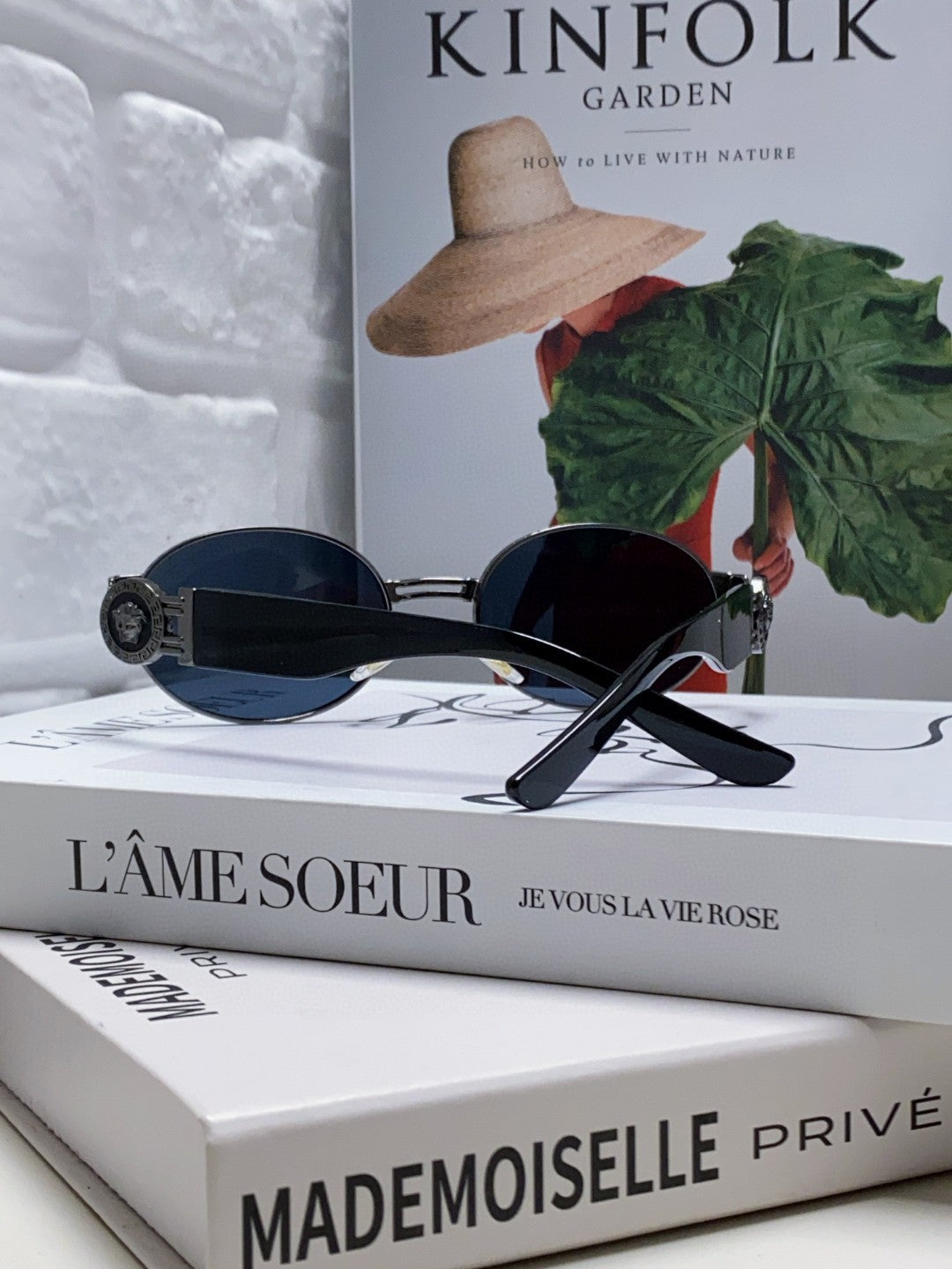 Versace VES71 Oval Silver Lens Sunglasses for Men & Women - detail image 2