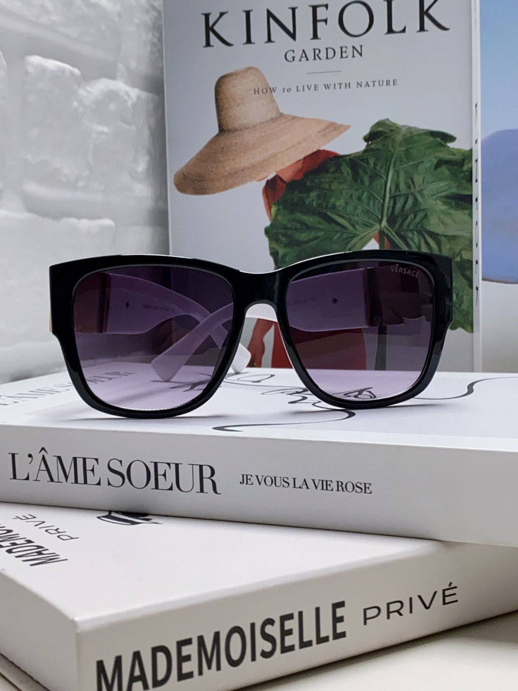 Versace Oversized Silver Lens Sunglasses for Men & Women - 372490