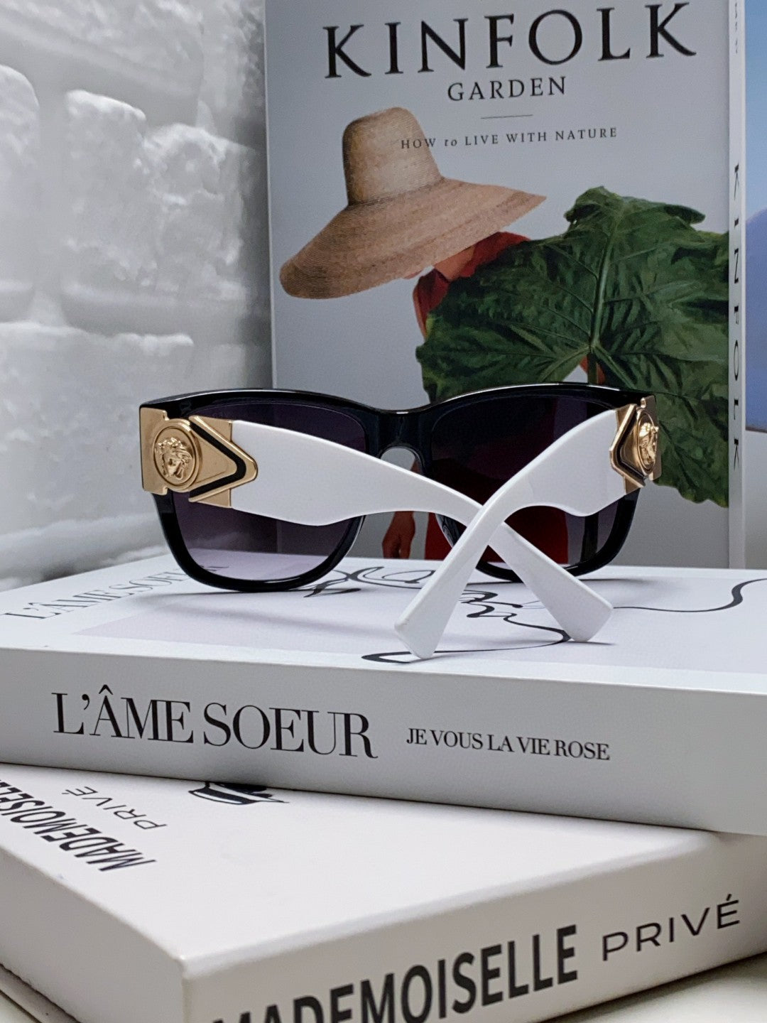 Versace Oversized Silver Lens Sunglasses for Men & Women - 372490 - detail image 2