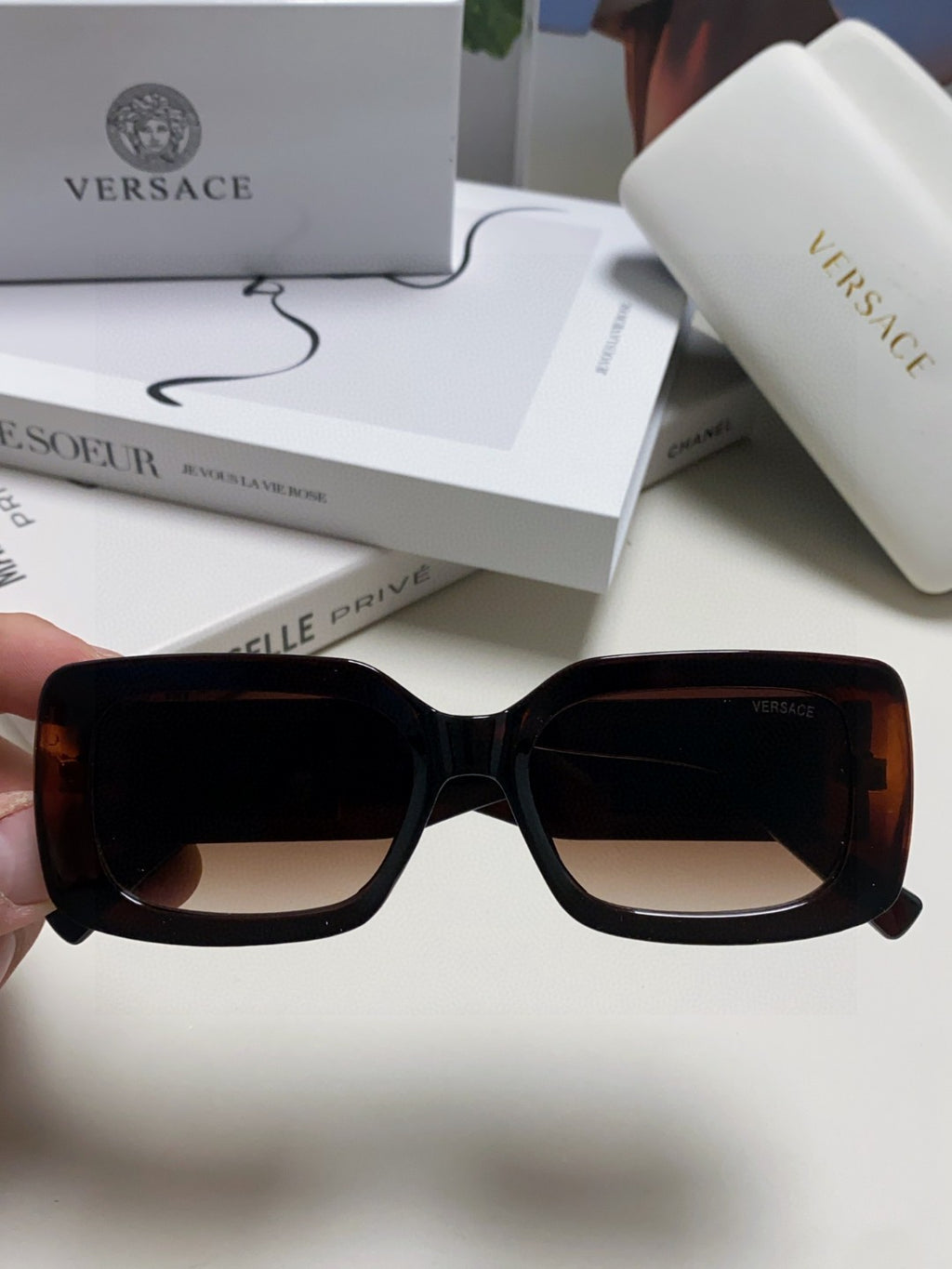 Versace Polarized Fashion Silver Lens Sunglasses for Men & Women - 416373 - detail image 3