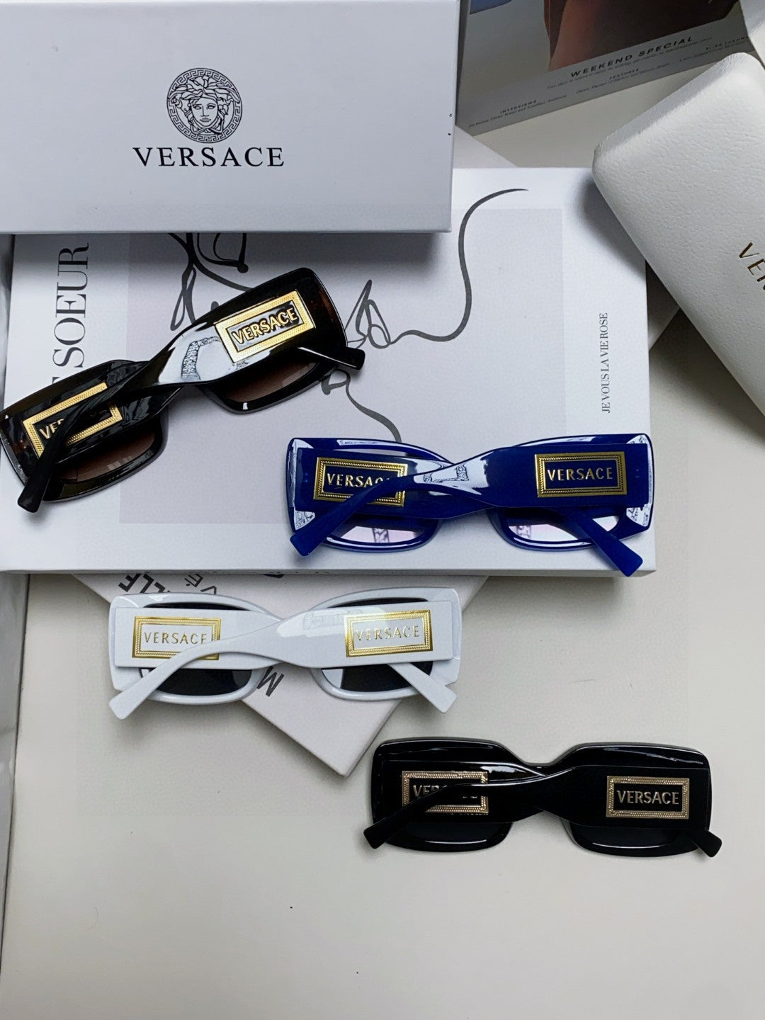 Versace Polarized Fashion Silver Lens Sunglasses for Men & Women - 416373 - detail image 8