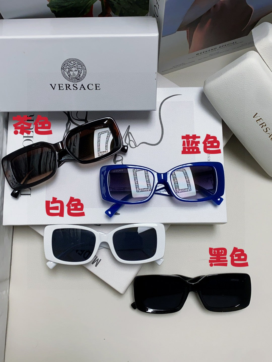 Versace Polarized Fashion Silver Lens Sunglasses for Men & Women - 416373 - detail image 9