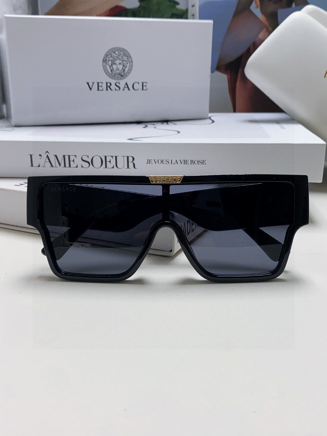 Versace Square Black Lens Sunglasses for Men & Women - 449866 - detail image 6