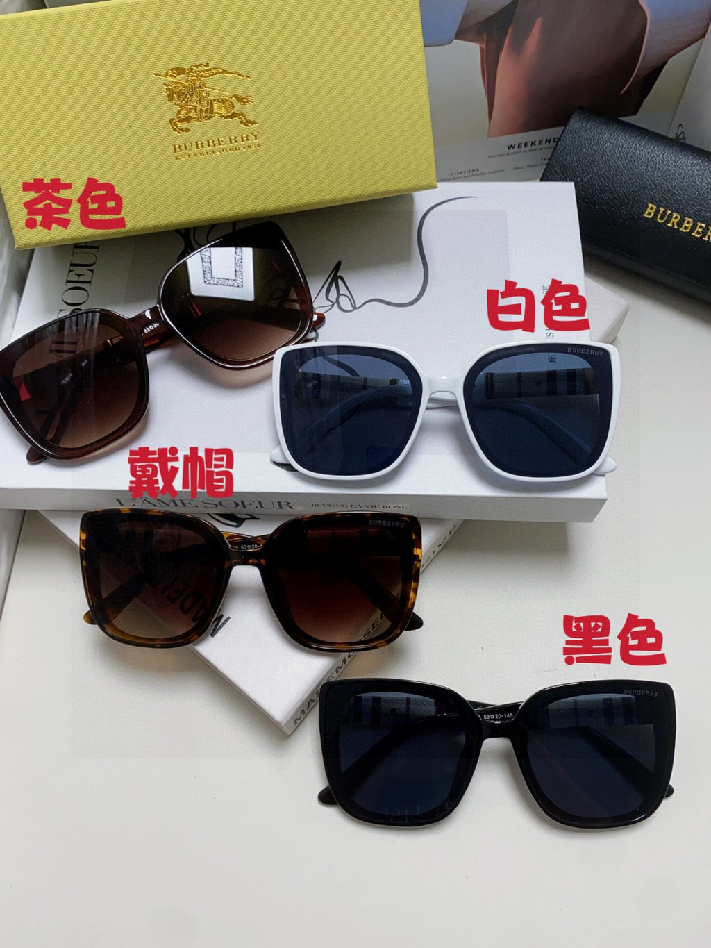 Burberry Oversized Black Lens Sunglasses for Men & Women - 416059 - detail image 9