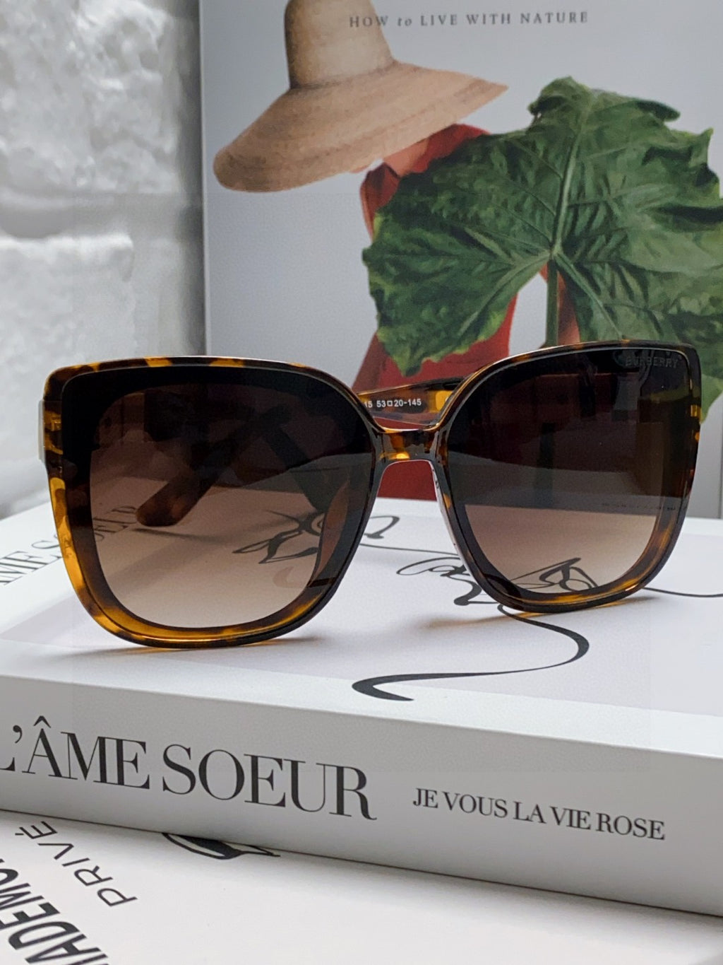 Burberry Oversized Black Lens Sunglasses for Men & Women - 416060