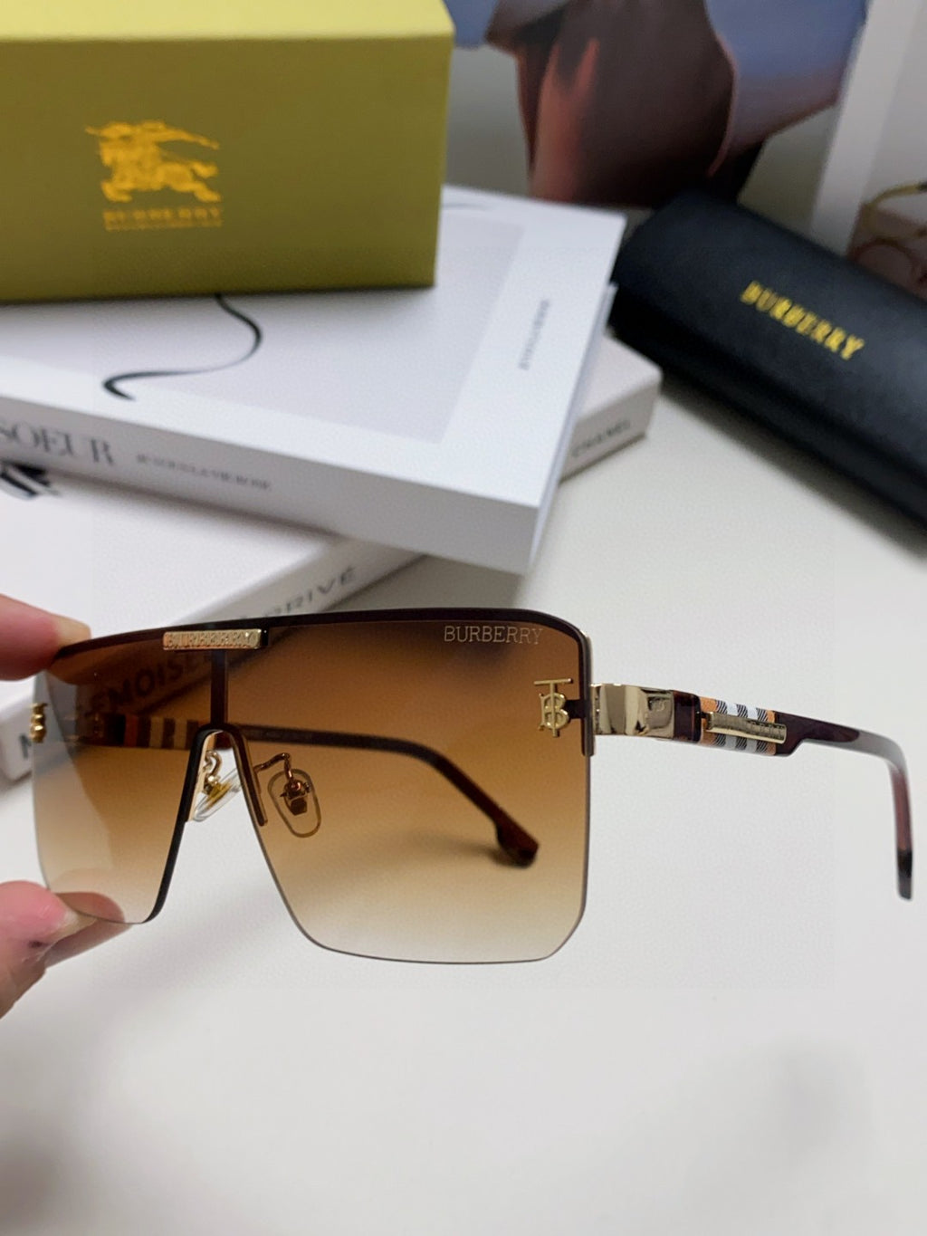 Burberry Fashion Brown Lens Sunglasses for Men - detail image 5