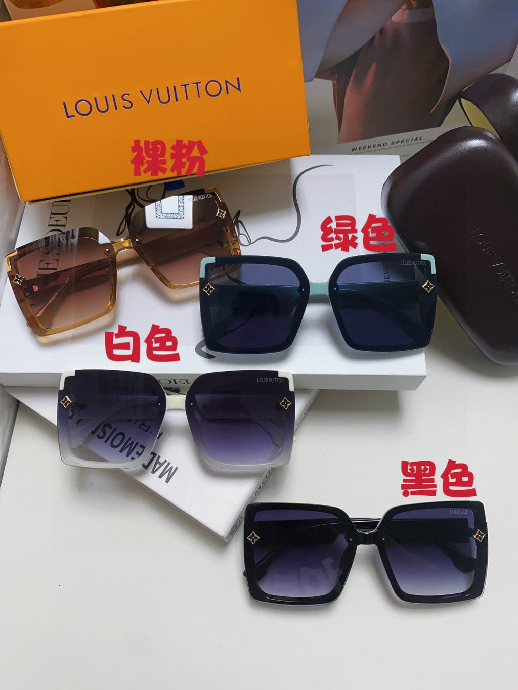 Louis Vuitton Oversized Blue Lens Sunglasses for Women - 414905 - detail image 9