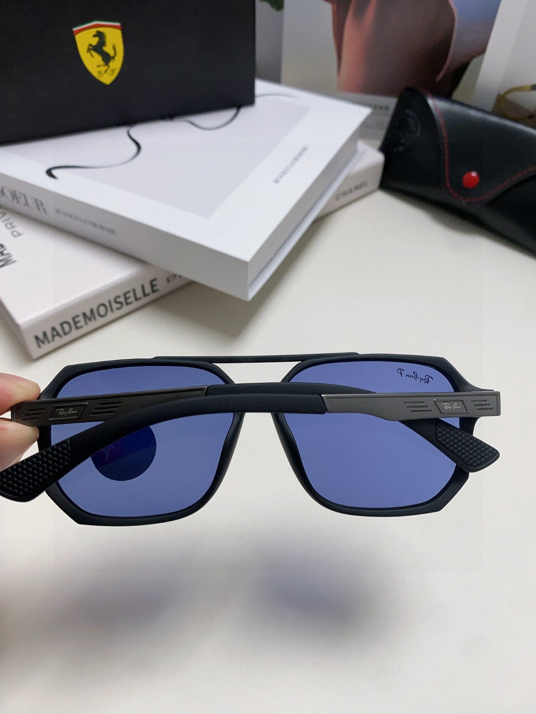 Ray-Ban Polarized Square Blue Lens Sunglasses for Men & Women - 450101 - detail image 4