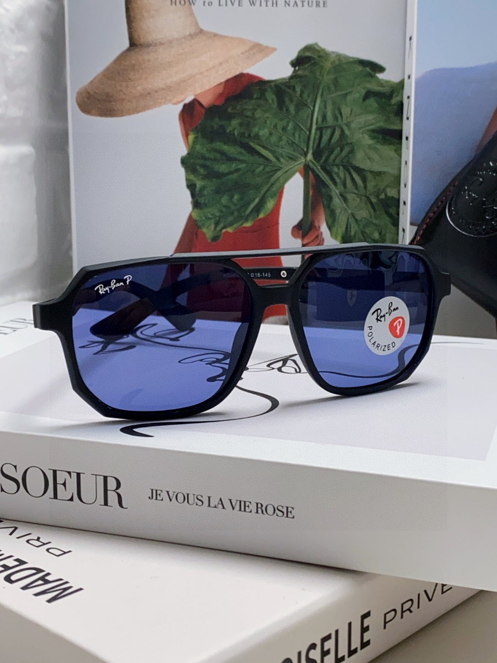 Ray-Ban Polarized Square Blue Lens Sunglasses for Men & Women - 450101