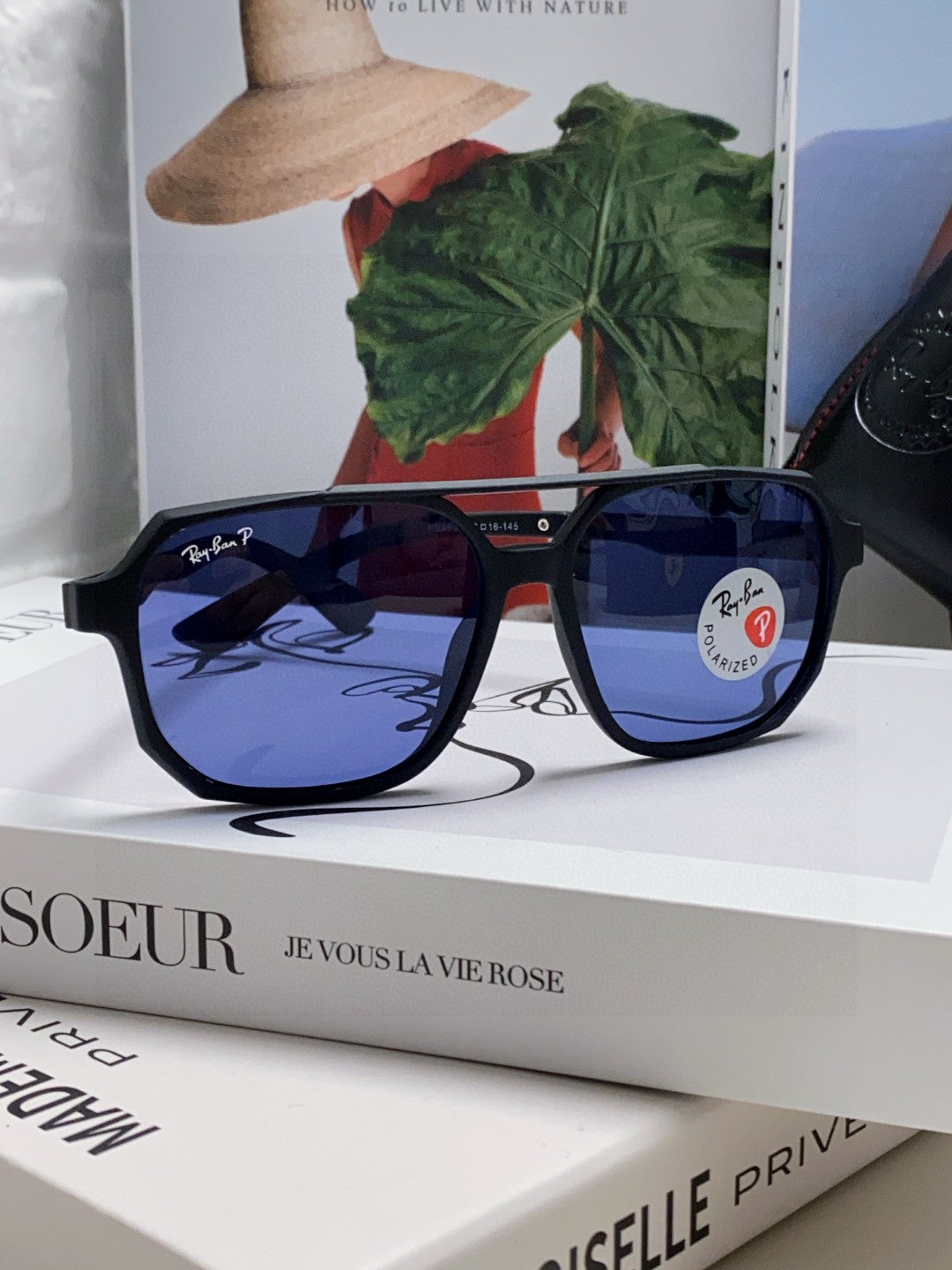 Ray-Ban Polarized Square Blue Lens Sunglasses for Men & Women - 450101