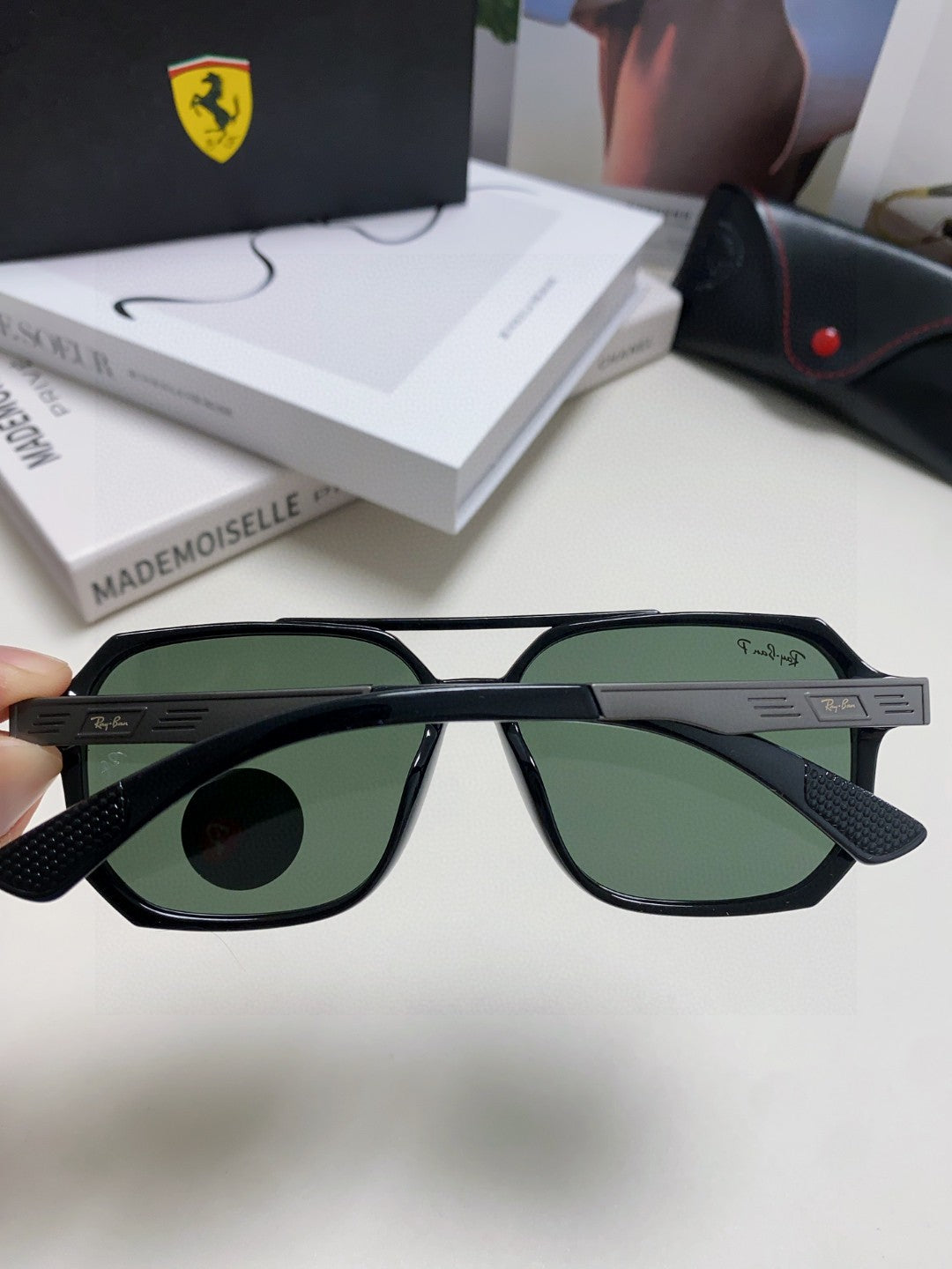 Ray-Ban Polarized Square Black Lens Sunglasses for Men & Women - 450102 - detail image 4