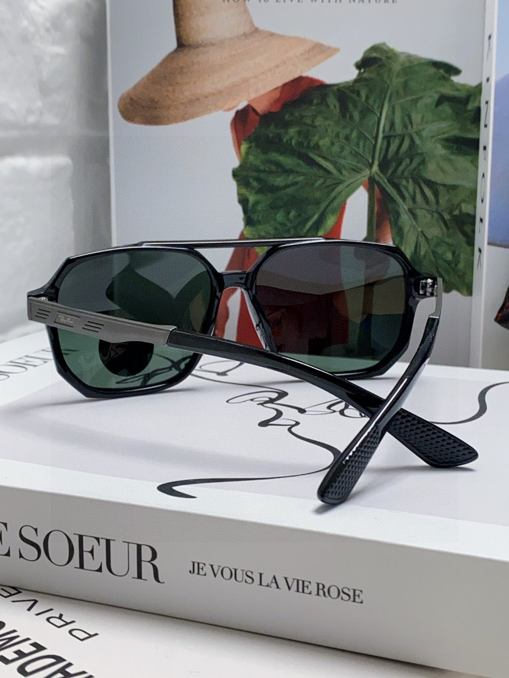Ray-Ban Polarized Square Black Lens Sunglasses for Men & Women - 416646 - detail image 2
