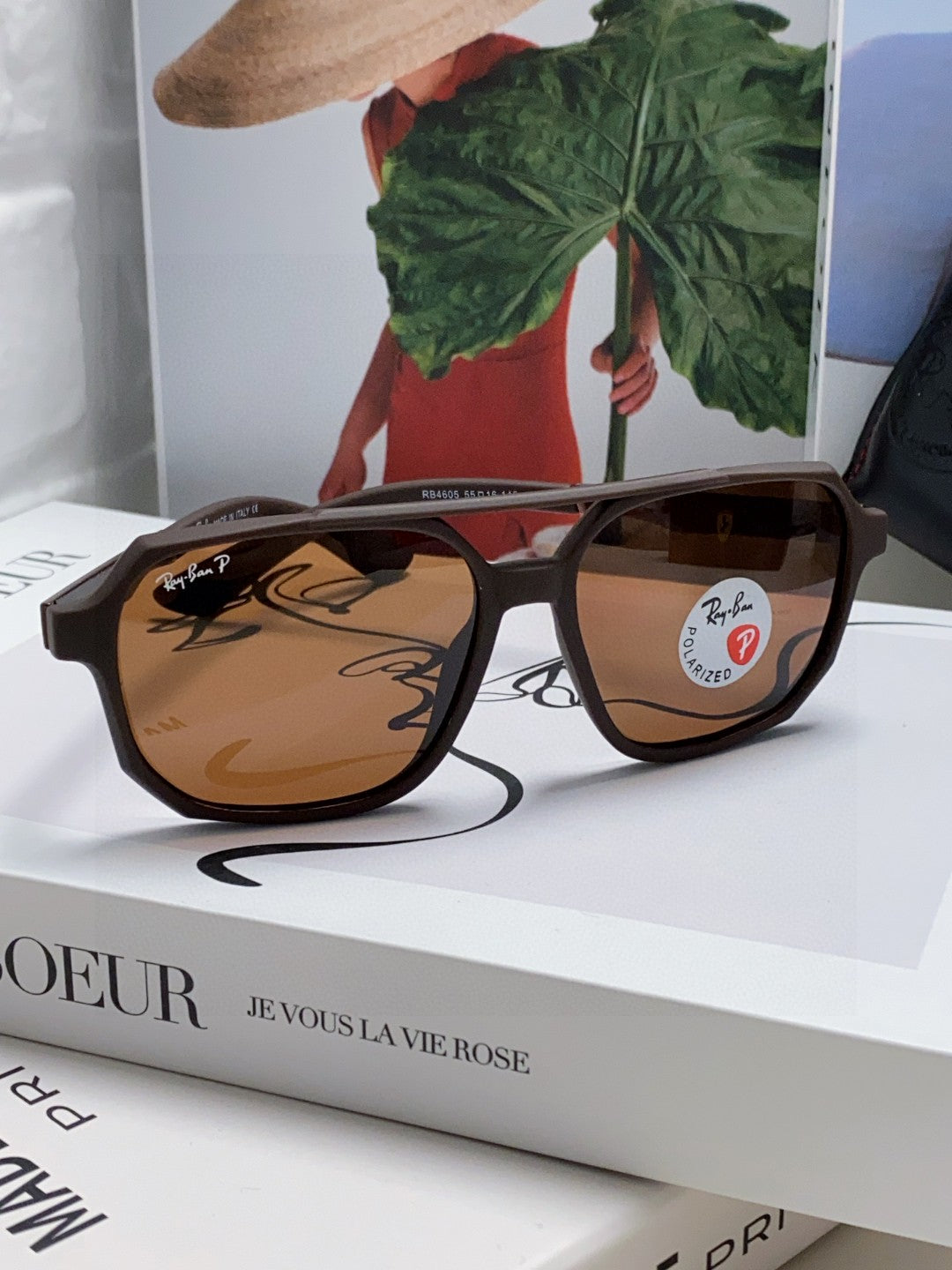 Ray-Ban Polarized Square Black Lens Sunglasses for Men & Women - 450103 - detail image 2