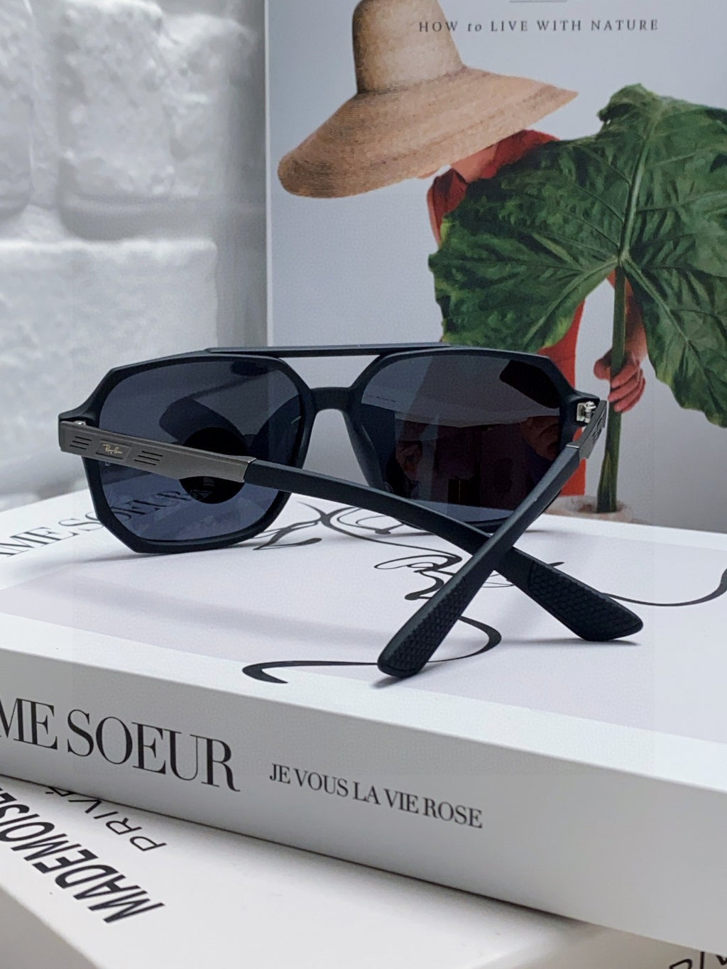 Ray-Ban Polarized Square Black Lens Sunglasses for Men & Women - 450104 - detail image 2