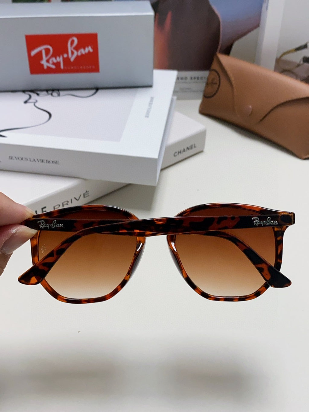 Ray-Ban RB4306 Oversized Brown Lens Sunglasses for Men & Women - 450111 - detail image 6