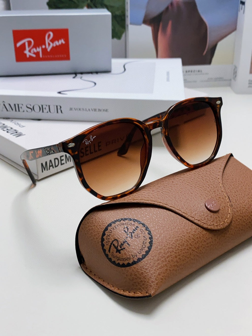 Ray-Ban RB4306 Oversized Brown Lens Sunglasses for Men & Women - 450111 - detail image 9