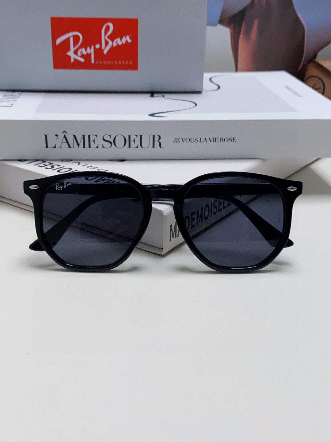 Ray-Ban RB4306 Oversized Blue Lens Sunglasses for Men & Women - detail image 6