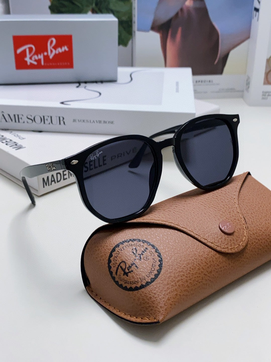 Ray-Ban RB4306 Oversized Blue Lens Sunglasses for Men & Women - 416656 - detail image 7