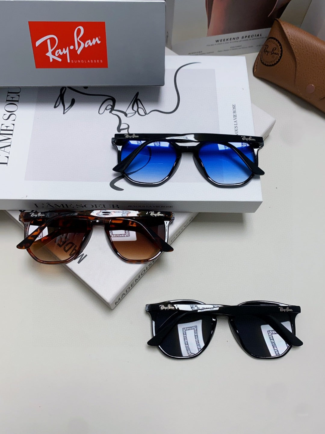 Ray-Ban RB4306 Oversized Blue Lens Sunglasses for Men & Women - 416656 - detail image 8
