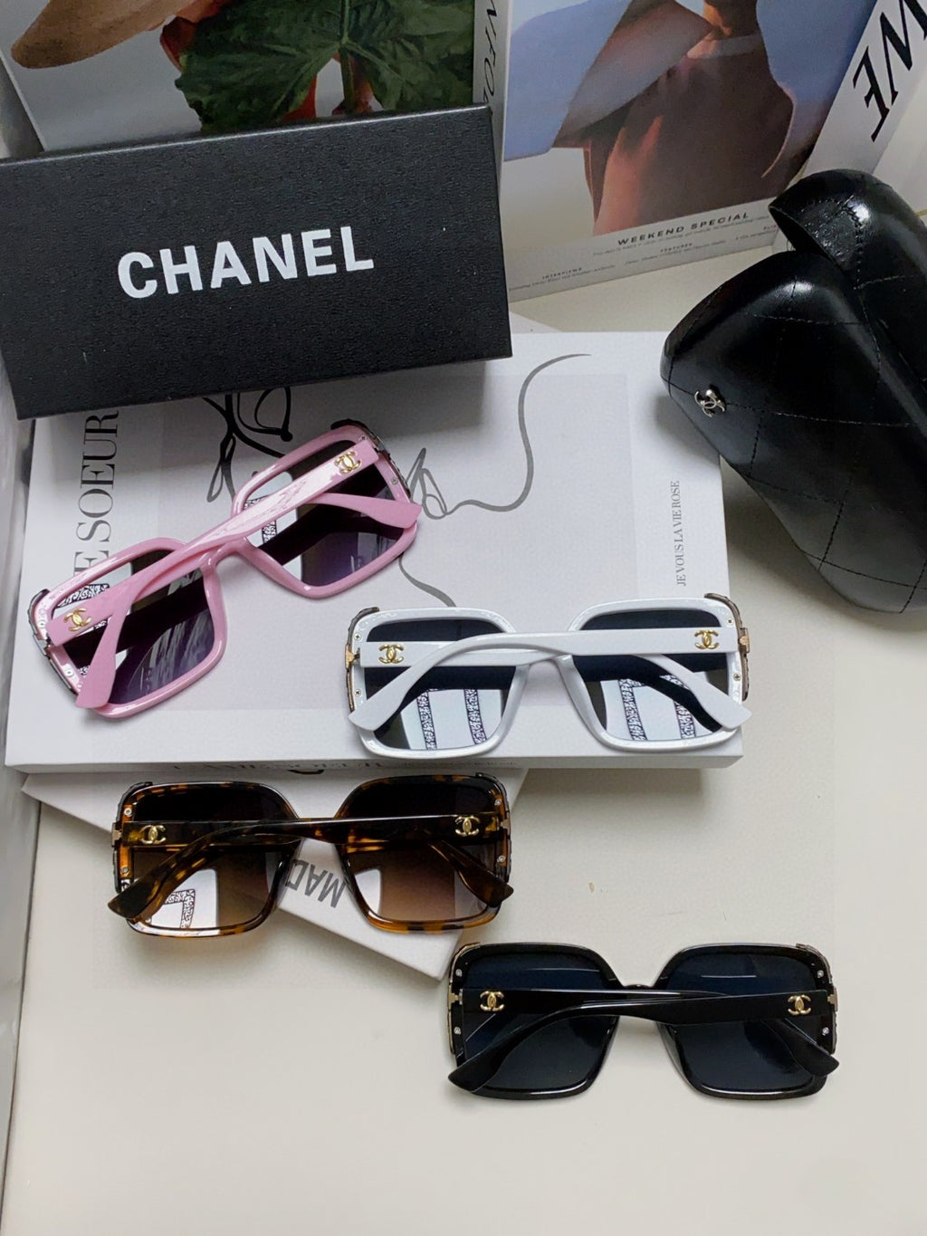 Chanel Square Brown Lens Sunglasses for Women - 448910 - detail image 8
