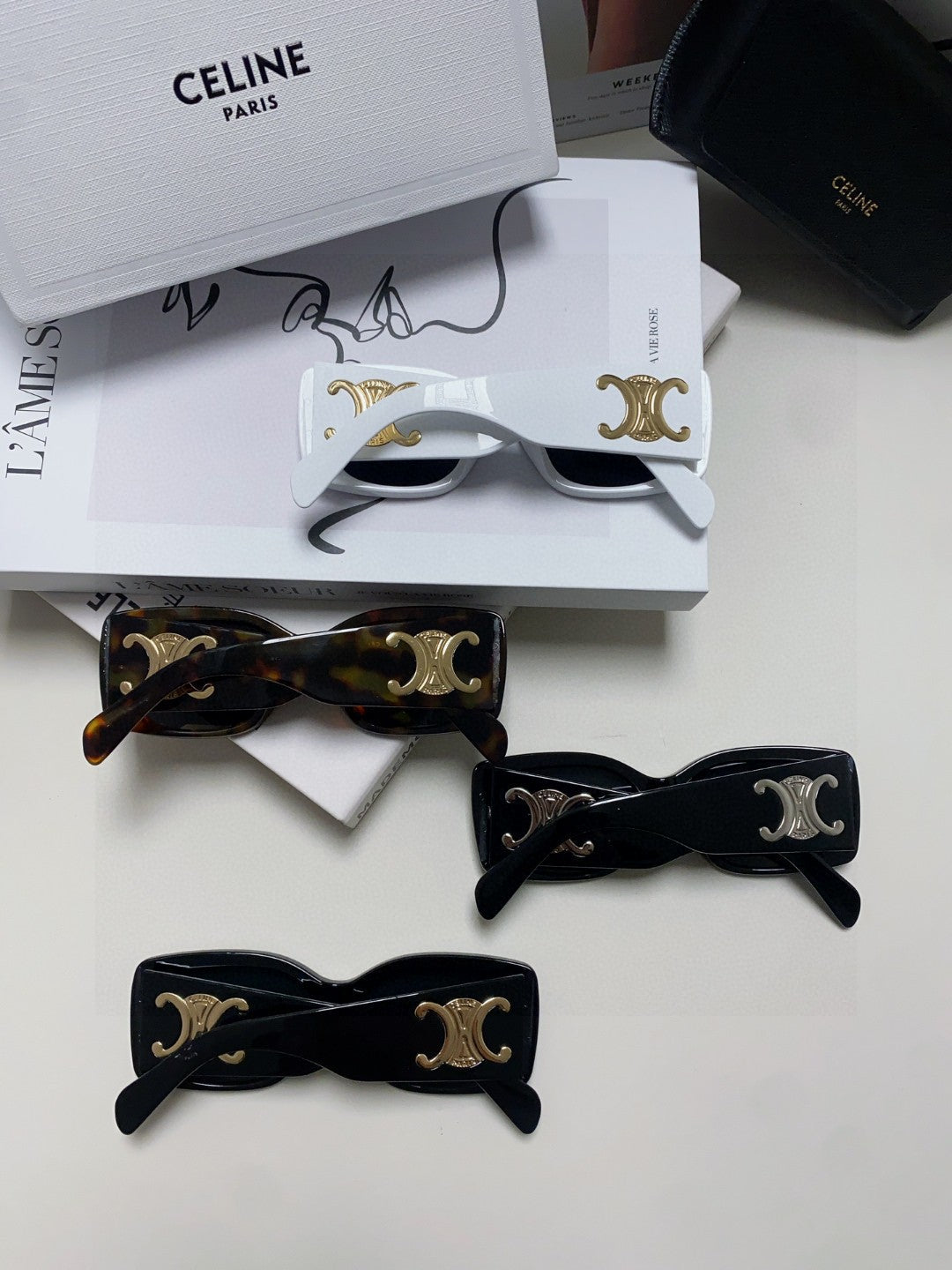 Celine Square Blue Lens Sunglasses for Women - detail image 7