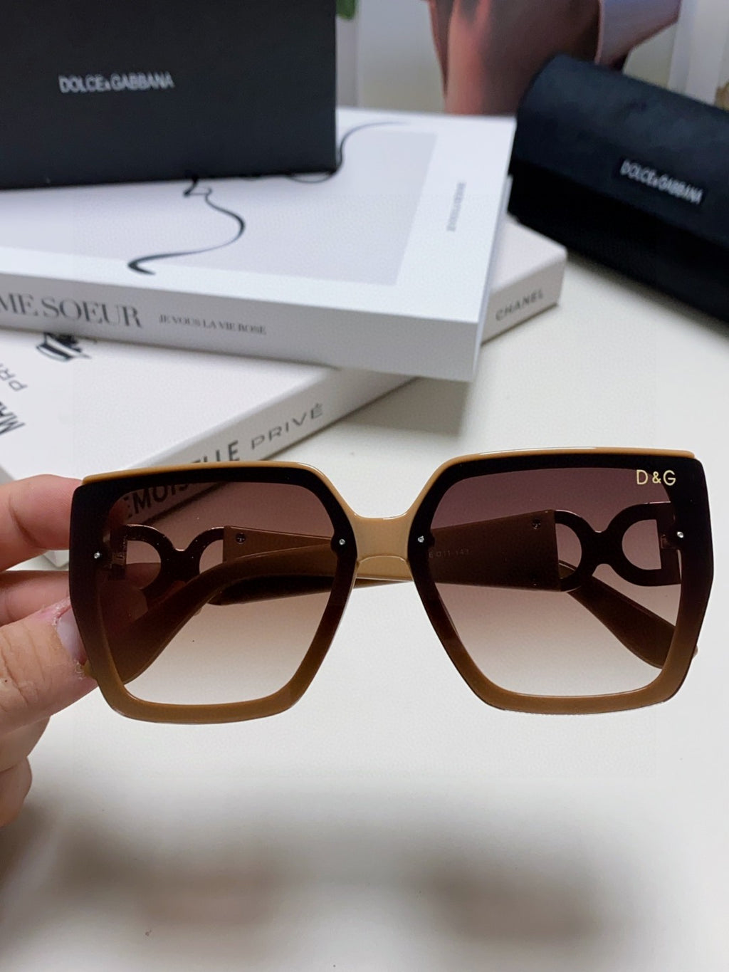 Dolce & Gabbana Oversized Red Lens Sunglasses for Men & Women - 466452 - detail image 3