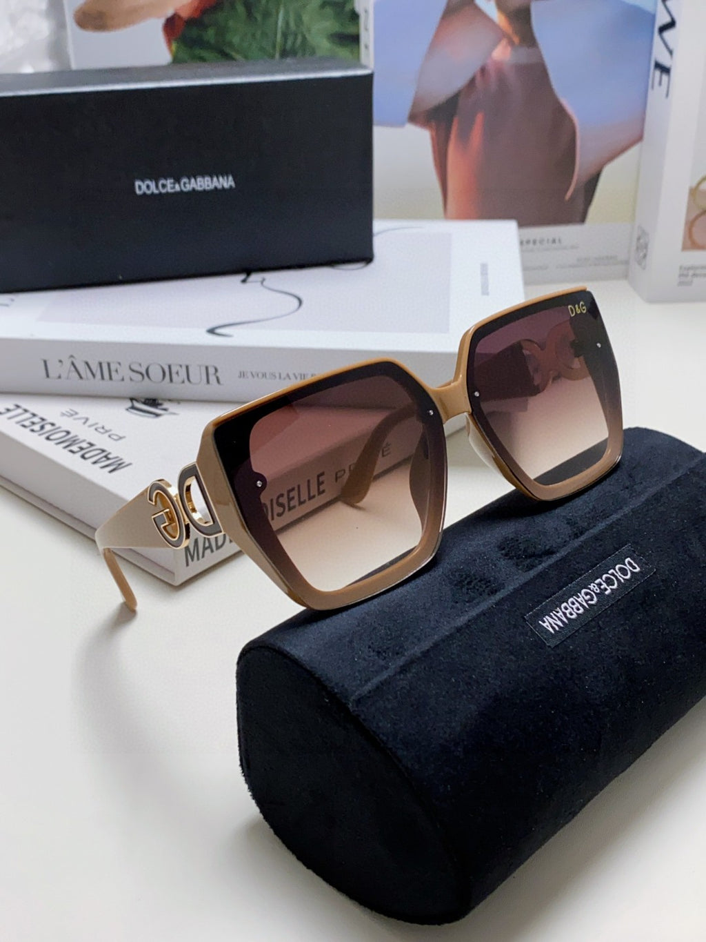Dolce & Gabbana Oversized Red Lens Sunglasses for Men & Women - 466452 - detail image 7