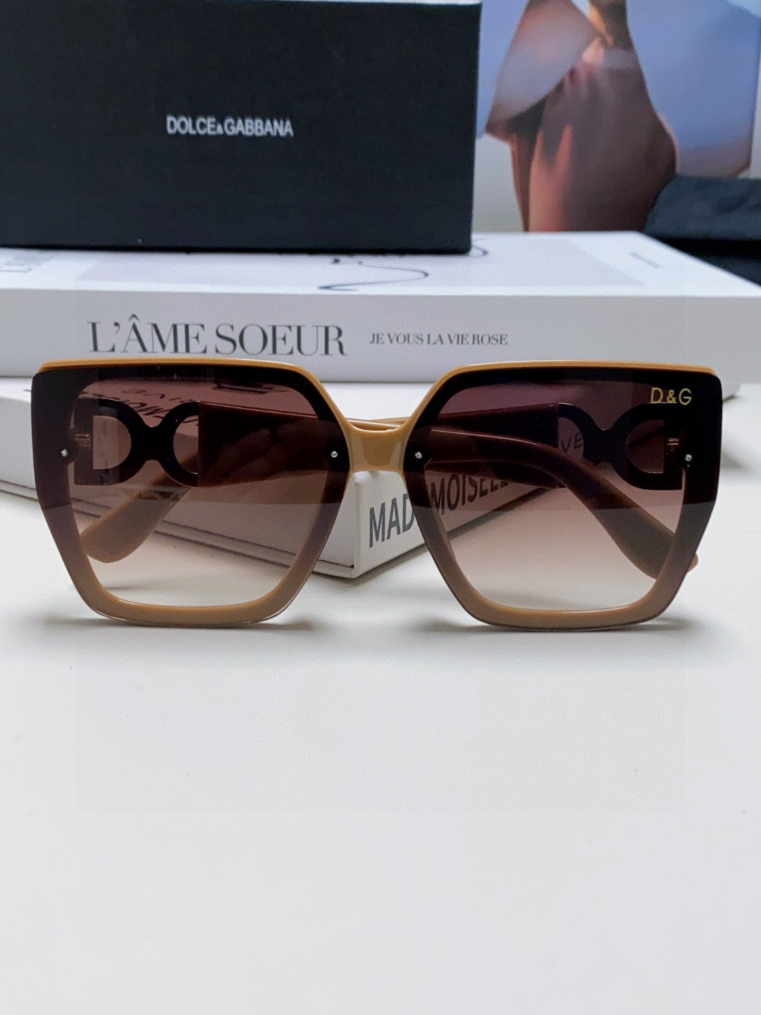 Dolce & Gabbana Oversized Red Lens Sunglasses for Men & Women - 466452 - detail image 6