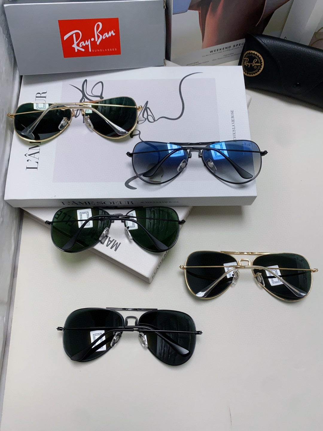 Ray-Ban RB3479 Folding Aviator Brown Lens Sunglasses for Men & Women - detail image 8