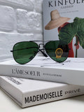 Ray-Ban RB3479 Folding Aviator Green Lens Sunglasses for Men & Women