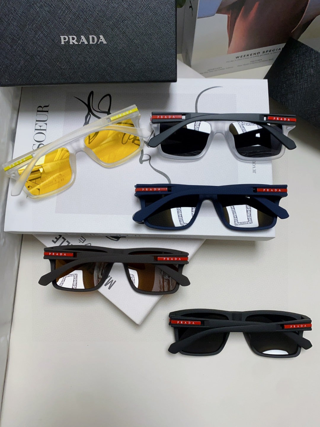 Prada Fashion Gray Lens Sunglasses for Men & Women - 465535 - detail image 8