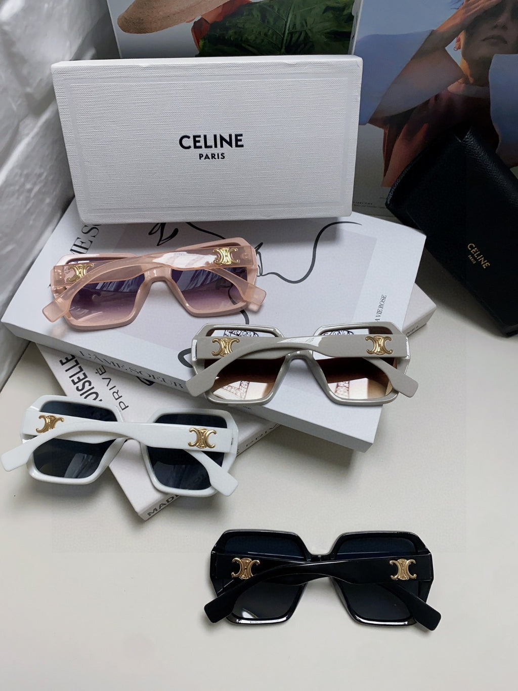 Celine Square Red Lens Sunglasses for Men & Women - 415650 - detail image 8