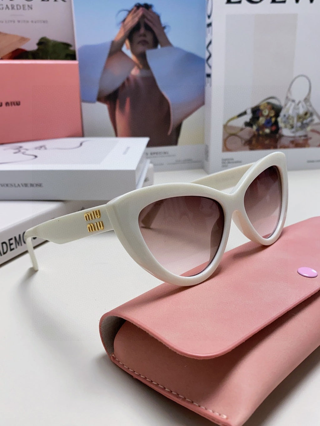 Miu Miu Cat-Eye Silver Lens Sunglasses for Men & Women - 432706 - detail image 7