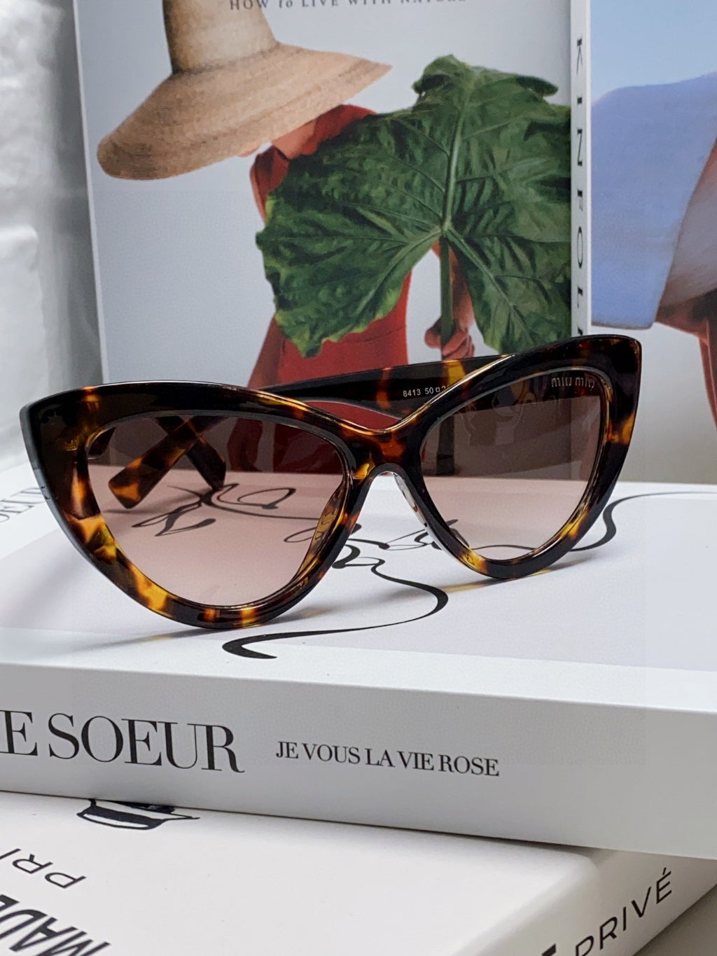 Miu Miu Cat-Eye Brown Lens Sunglasses for Men & Women - 998416 - detail image 3