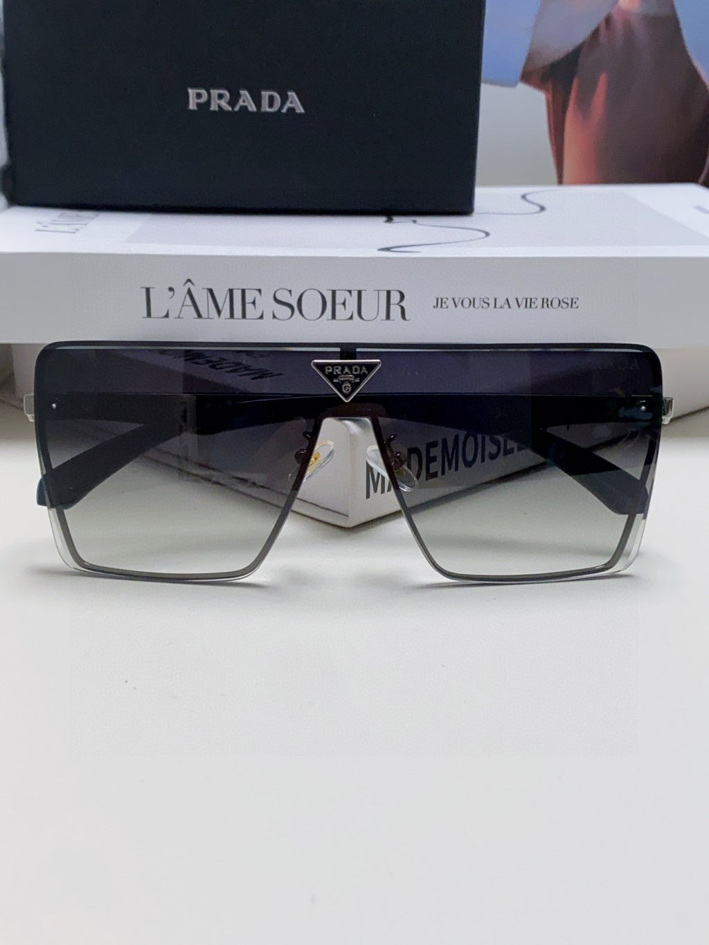 Prada Oversized Silver Lens Sunglasses for Men & Women - 432164 - detail image 6