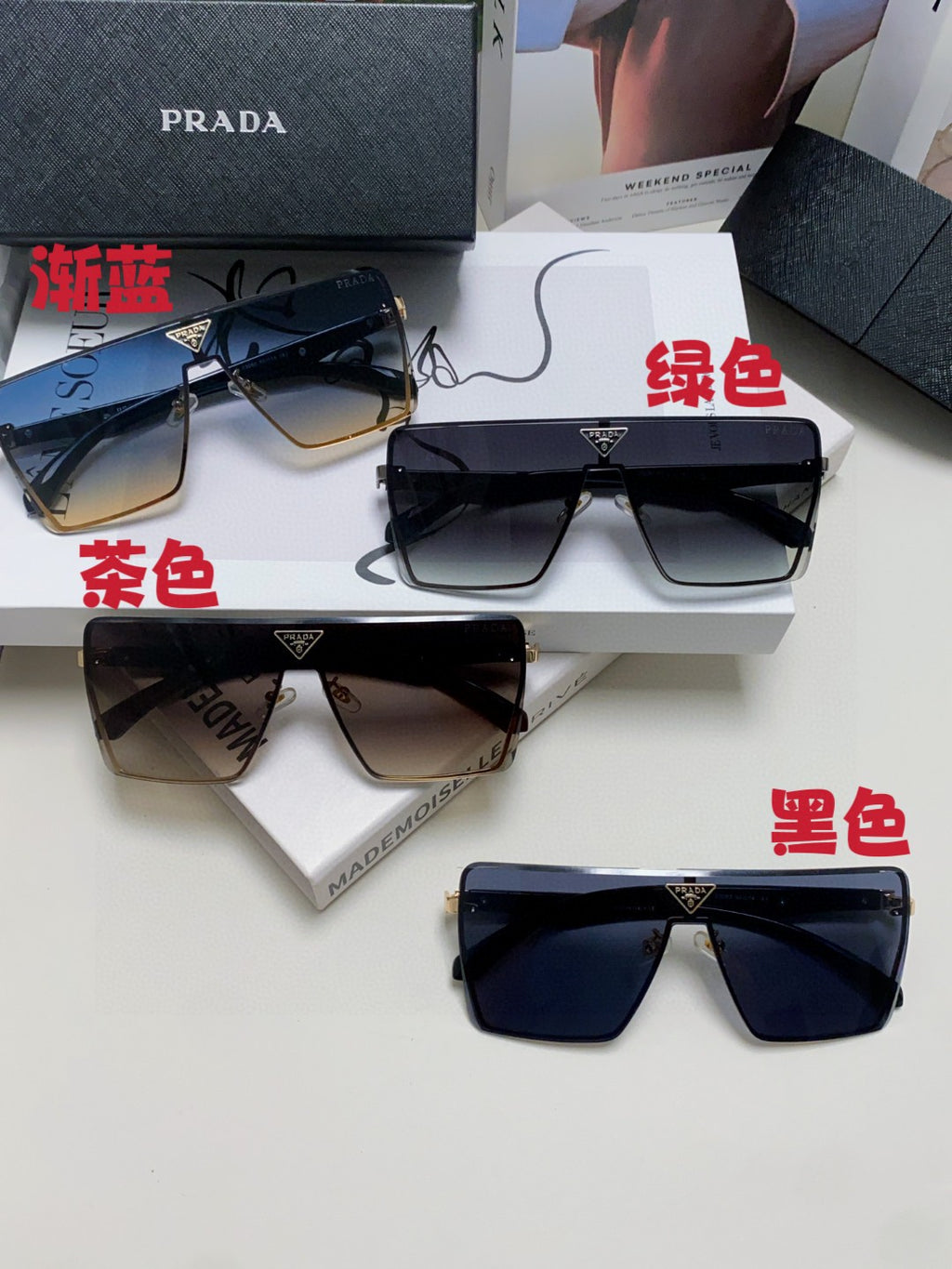 Prada Oversized Silver Lens Sunglasses for Men & Women - 432165 - detail image 9